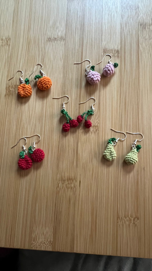 Fruit salad earrings
